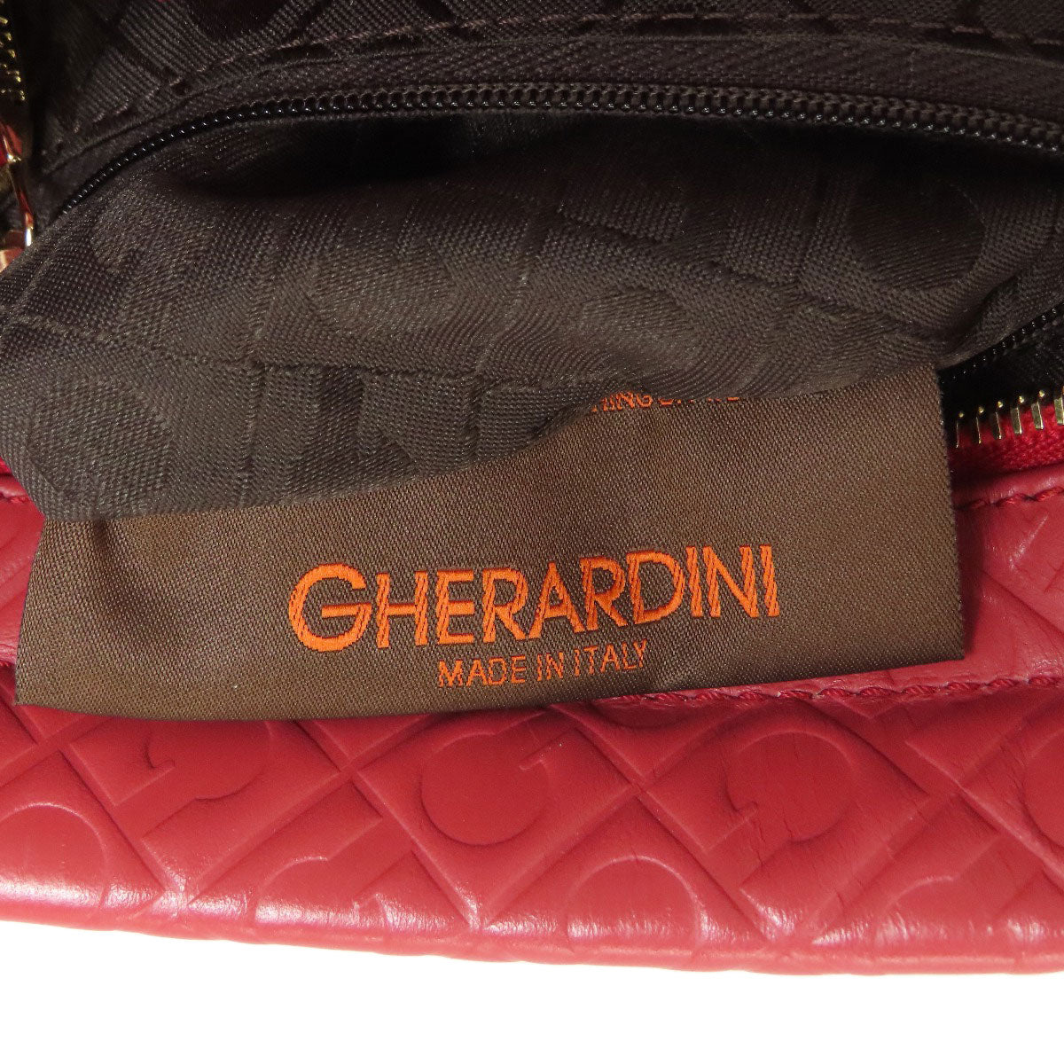 GHERARDINI Logo motif 2WAY Handbag Leather Ladies [Used]