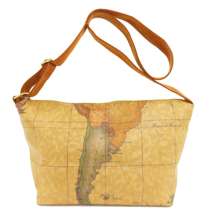 PRIMA CLASSE Map pattern Shoulder Bag PVC Ladies [Used]