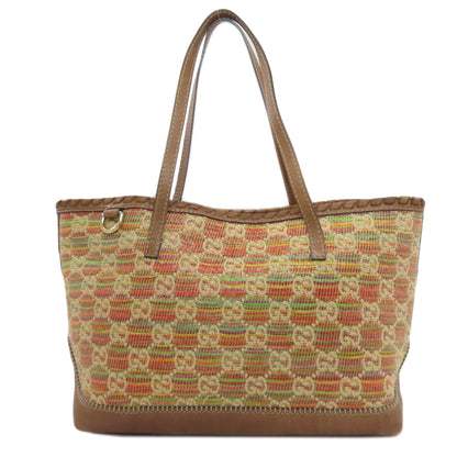 グッチ 233387 GG トートバッグ レザー/ストロー レディース 【中古】【GUCCI】