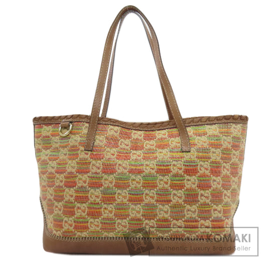 グッチ 233387 GG トートバッグ レザー/ストロー レディース 【中古】【GUCCI】