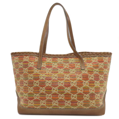 グッチ 233387 GG トートバッグ レザー/ストロー レディース 【中古】【GUCCI】