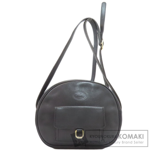 Longchamp logo Shoulder Bag Leather Ladies [Used]