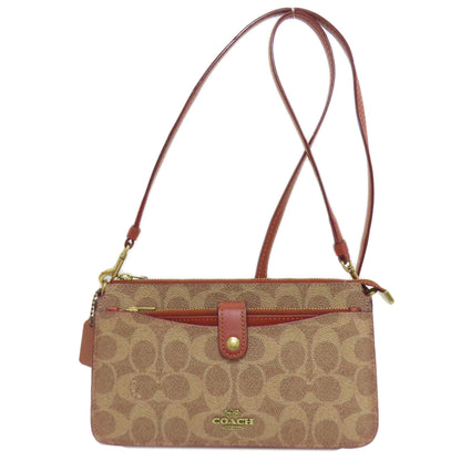 COACH 37458 shoulder wallet signature Long wallet (with coin pocket) PVC Ladies [Used]