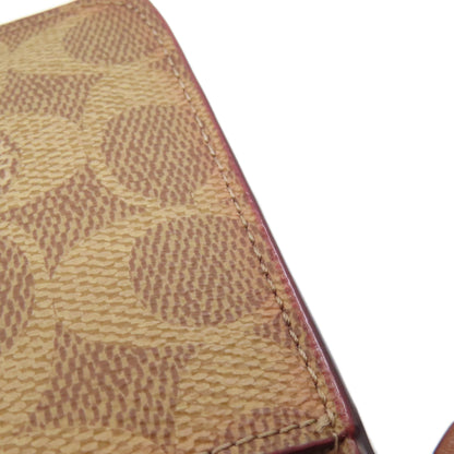COACH 37458 shoulder wallet signature Long wallet (with coin pocket) PVC Ladies [Used]