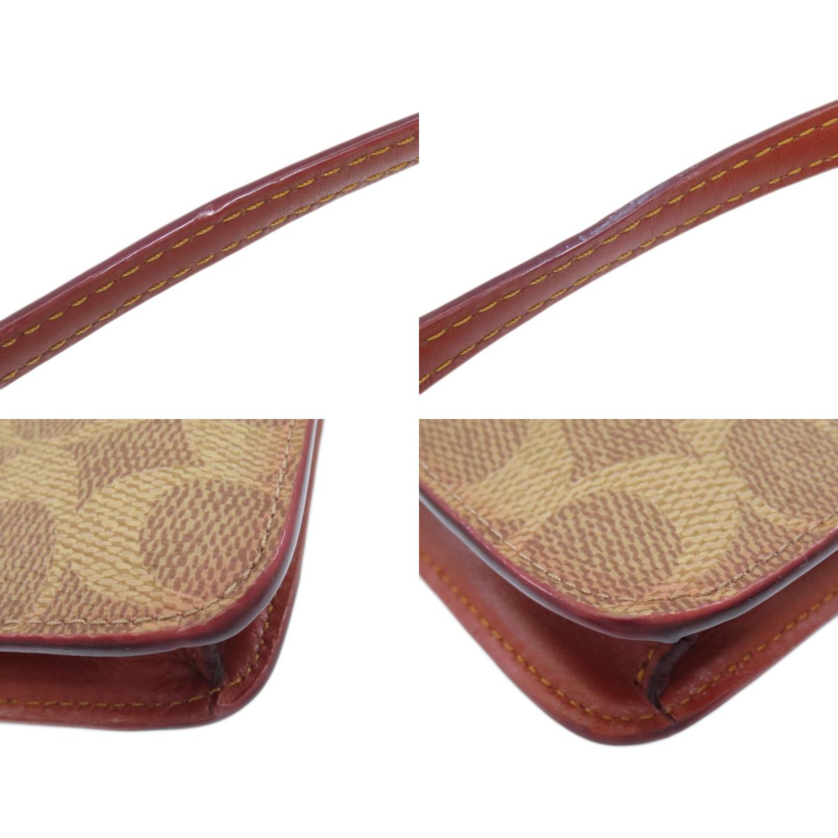 COACH 37458 shoulder wallet signature Long wallet (with coin pocket) PVC Ladies [Used]