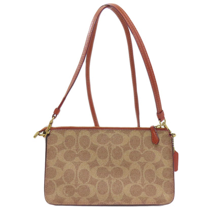 COACH 37458 shoulder wallet signature Long wallet (with coin pocket) PVC Ladies [Used]