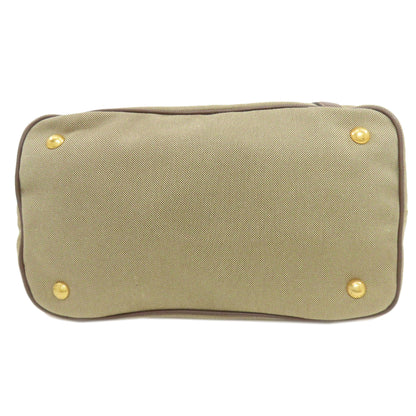 プラダ ロゴ金具 2WAY ハンドバッグ キャンバス レディース 【中古】【PRADA】