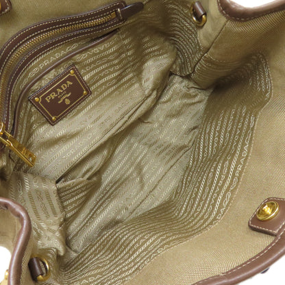 プラダ ロゴ金具 2WAY ハンドバッグ キャンバス レディース 【中古】【PRADA】