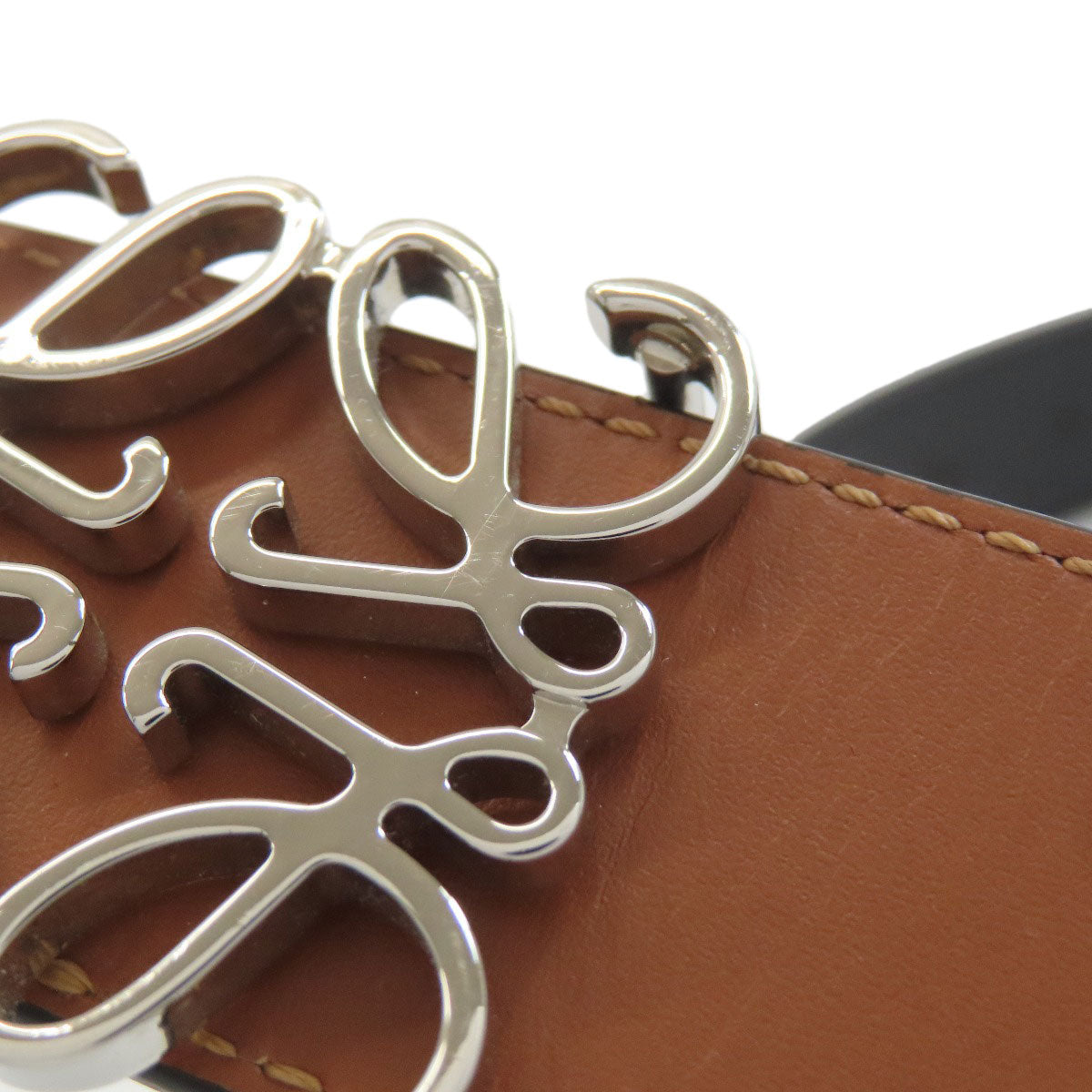 LOEWE anagram belt Leather mens [Used]