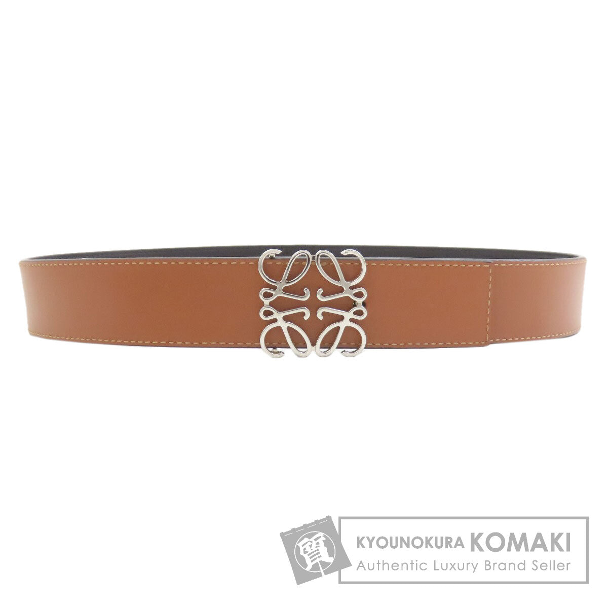 LOEWE anagram belt Leather mens [Used]
