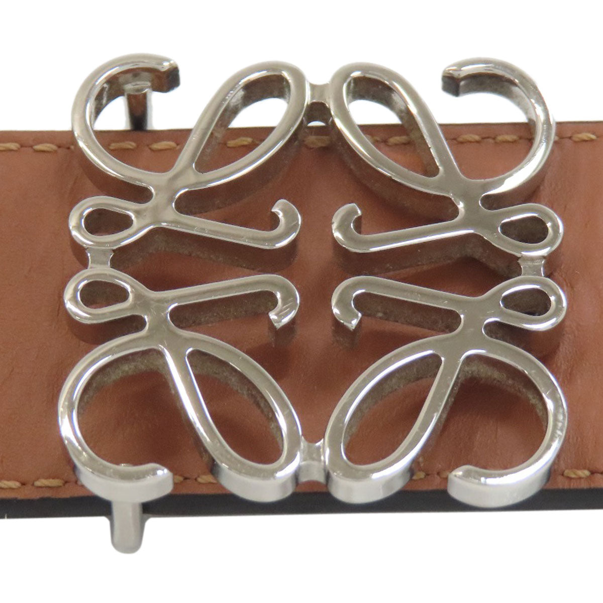 LOEWE anagram belt Leather mens [Used]