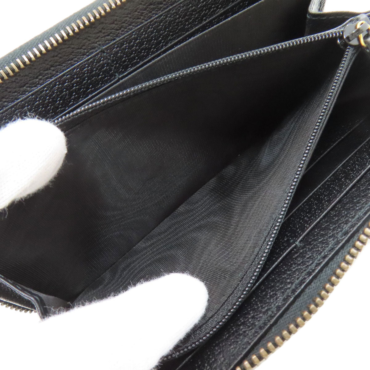 GUCCI 428736 Double G zip around wallet Long wallet (with coin pocket) Leather Ladies [Used]