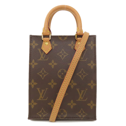 LOUIS VUITTON M69442 Petit Sac Plat Handbag Monogram canvas Ladies [Used]