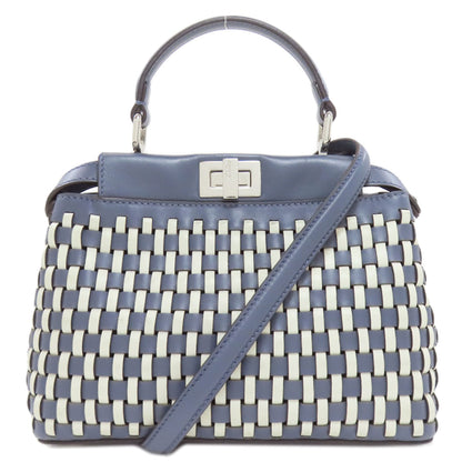 FENDI Peekaboo knitted 2-way Handbag Calf Ladies [Used]