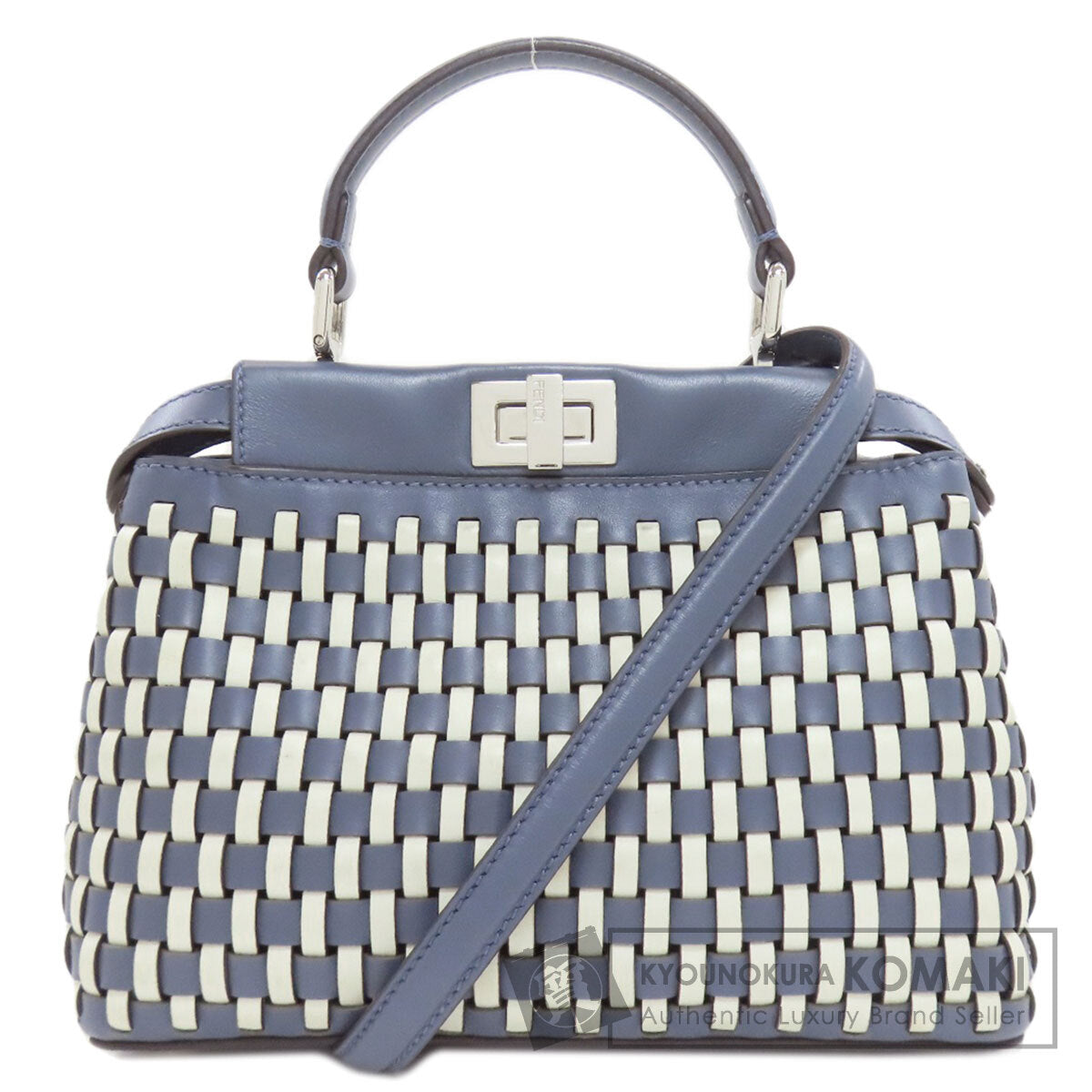 FENDI Peekaboo knitted 2-way Handbag Calf Ladies [Used]