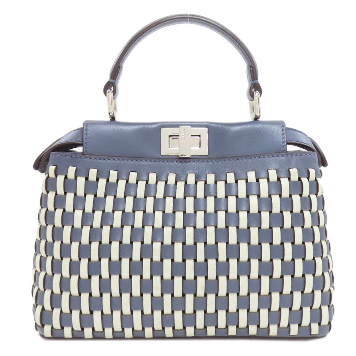 FENDI Peekaboo knitted 2-way Handbag Calf Ladies [Used]