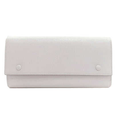 CELINE logo Long wallet (with coin pocket) Leather Ladies [Used]