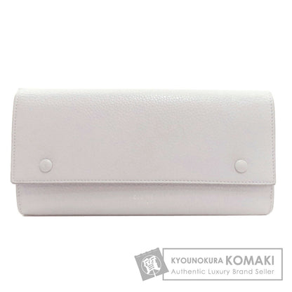 CELINE logo Long wallet (with coin pocket) Leather Ladies [Used]