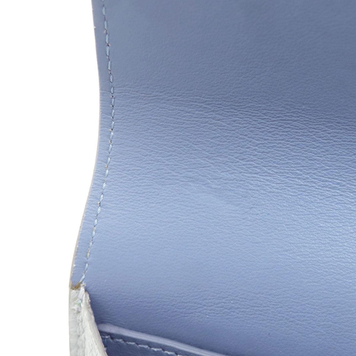 CELINE logo Long wallet (with coin pocket) Leather Ladies [Used]