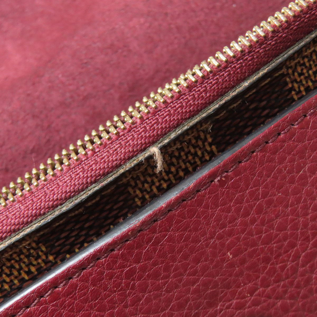 LOUIS VUITTON N60222 Portefeiulle Vavin Chain Long wallet (with coin pocket) Damier canvas Ladies [Used]