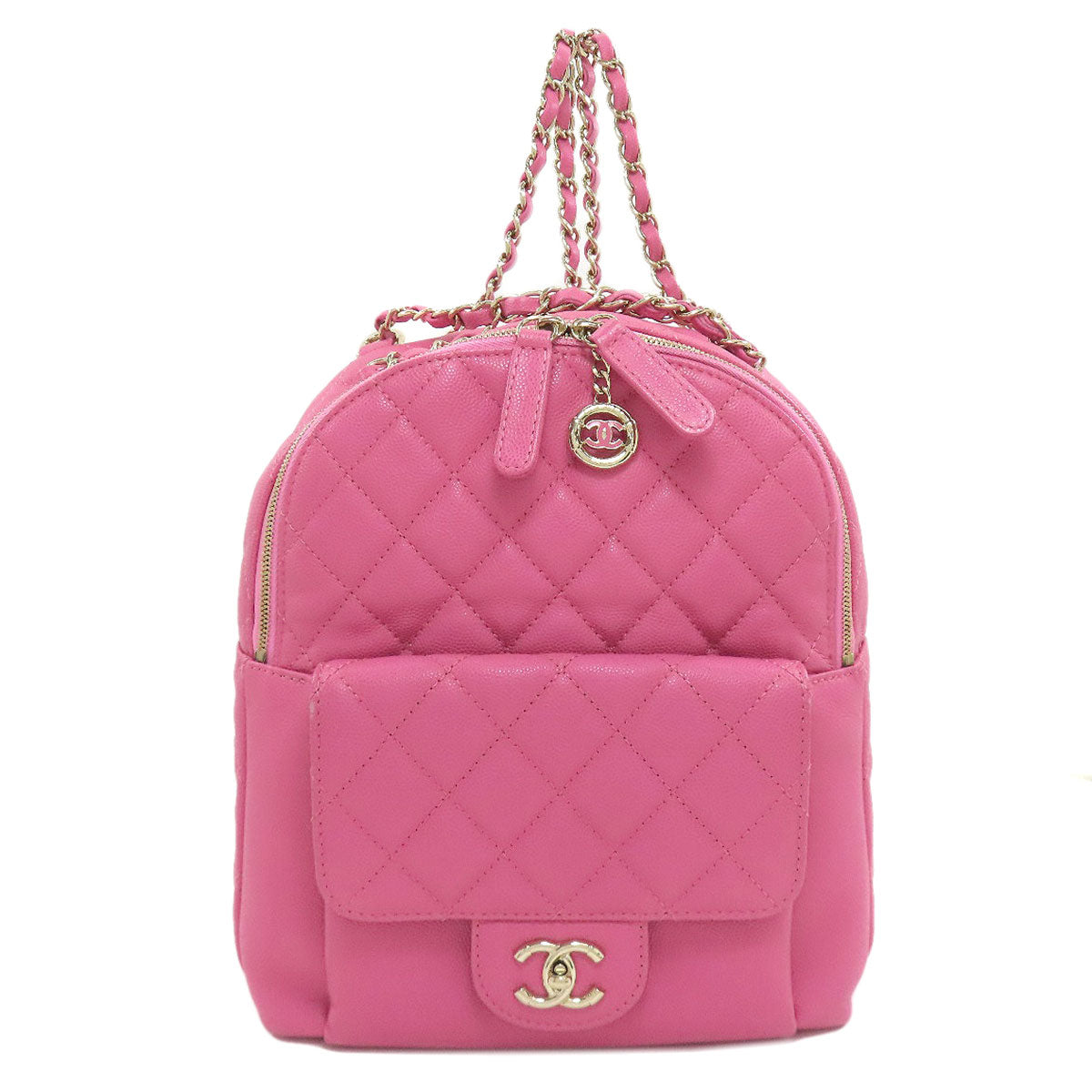 CHANEL COCO Mark Matelasse GoldHardware Backpack Â· Daypack Grained Calfskin Skin Ladies [Used]