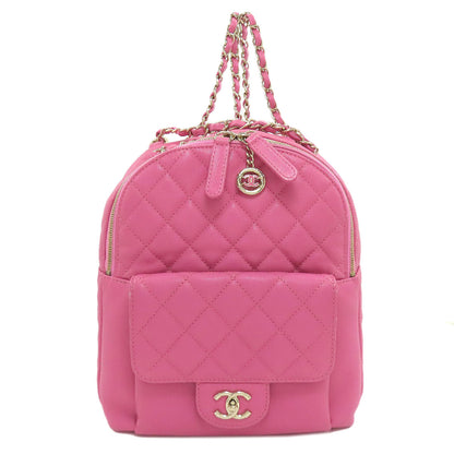 CHANEL COCO Mark Matelasse GoldHardware Backpack Â· Daypack Grained Calfskin Skin Ladies [Used]