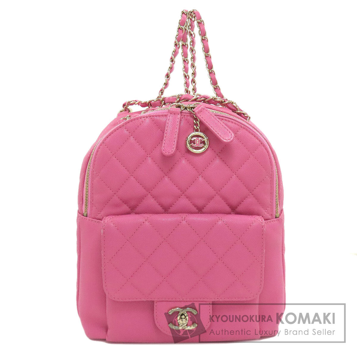 CHANEL COCO Mark Matelasse GoldHardware Backpack Â· Daypack Grained Calfskin Skin Ladies [Used]