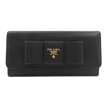 PRADA Fiocco Long wallet (with coin pocket) Safiano Ladies [Used]