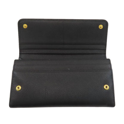 PRADA Fiocco Long wallet (with coin pocket) Safiano Ladies [Used]
