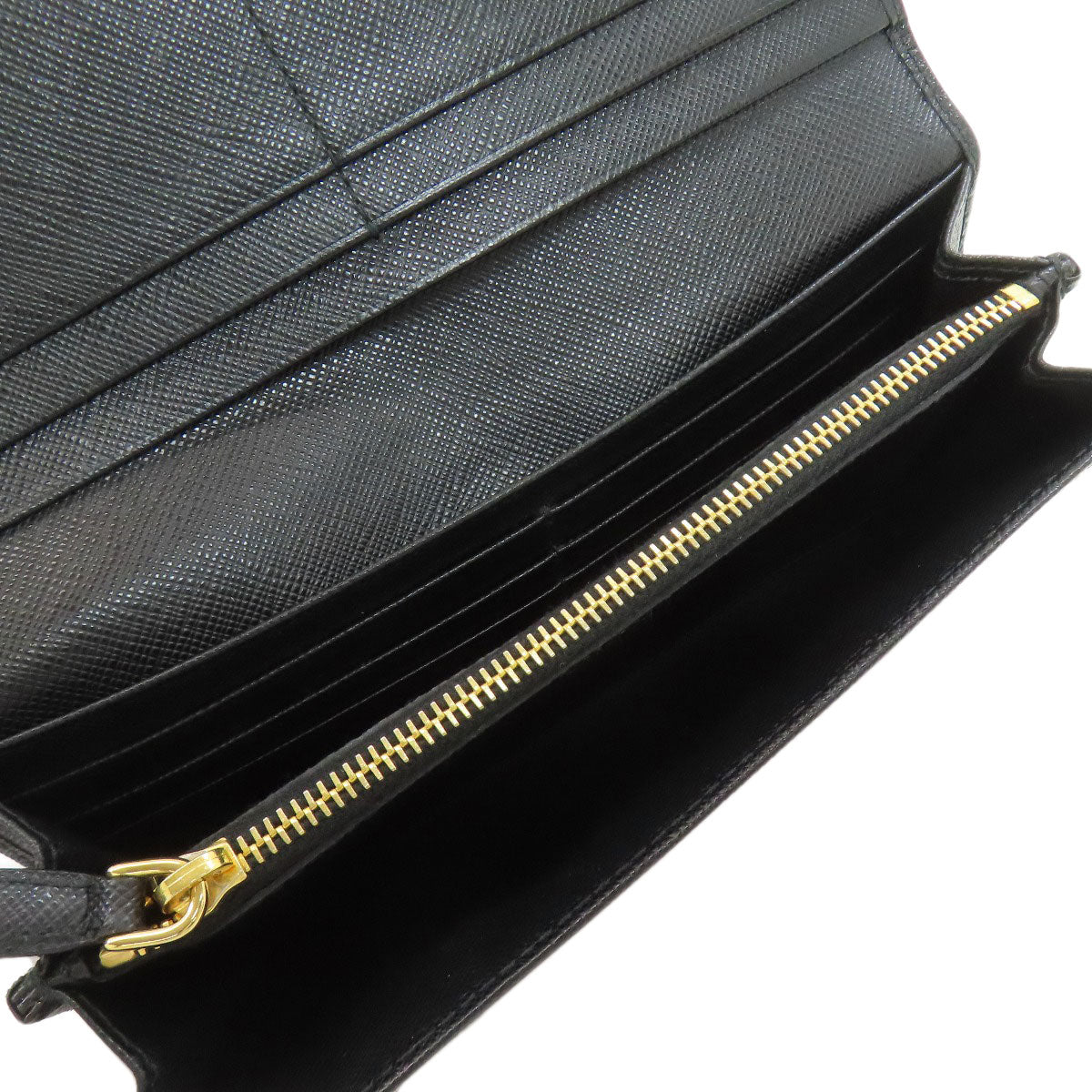 PRADA Fiocco Long wallet (with coin pocket) Safiano Ladies [Used]