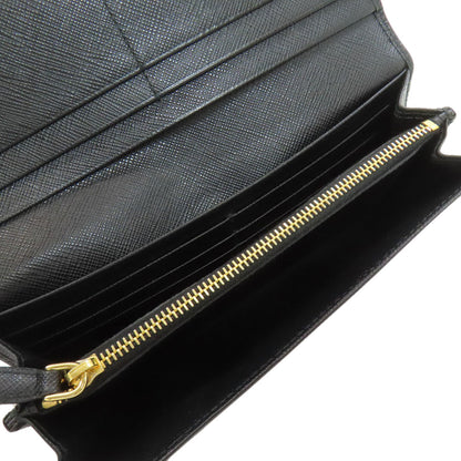 PRADA Fiocco Long wallet (with coin pocket) Safiano Ladies [Used]
