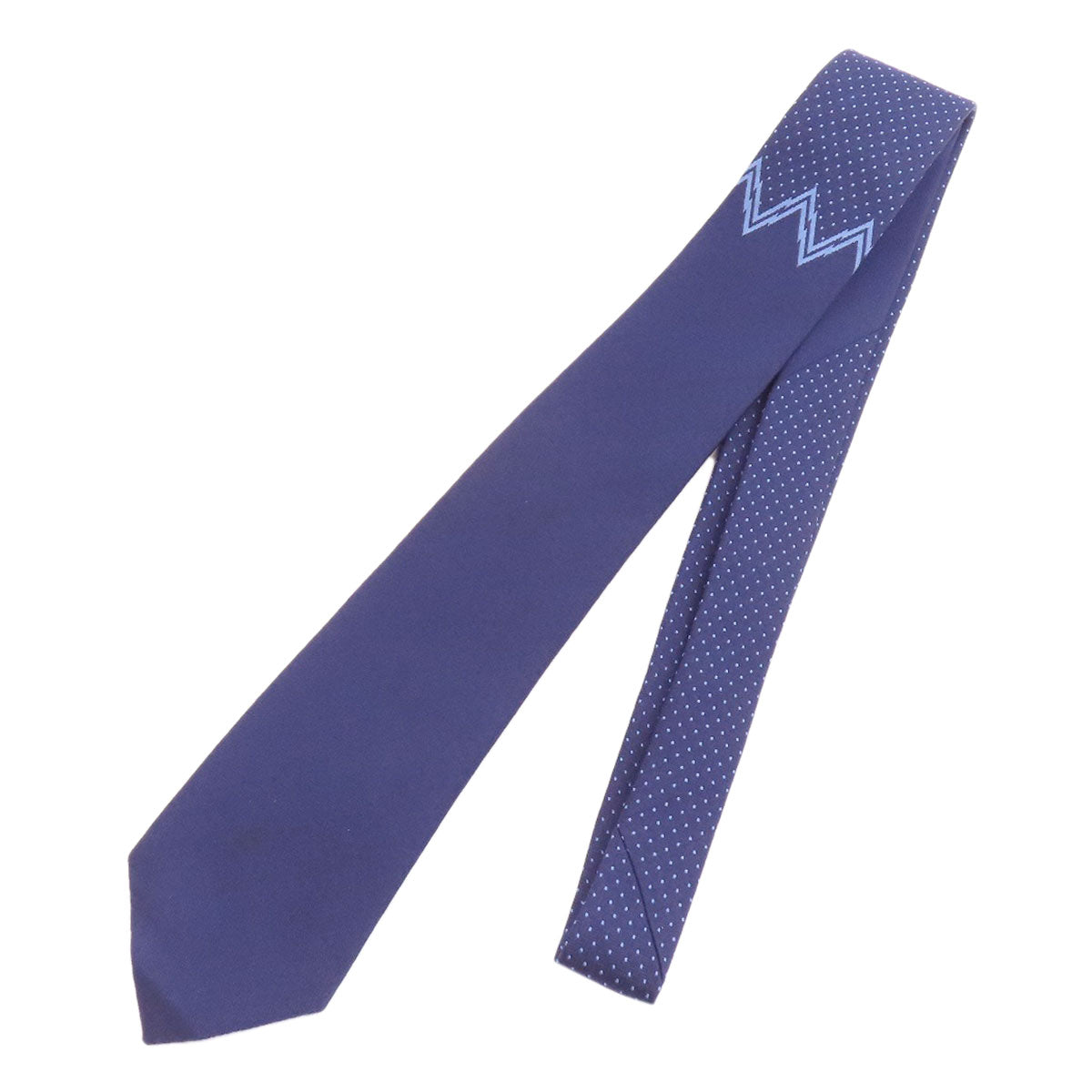 HERMES Dot pattern tie Silk mens [Used]