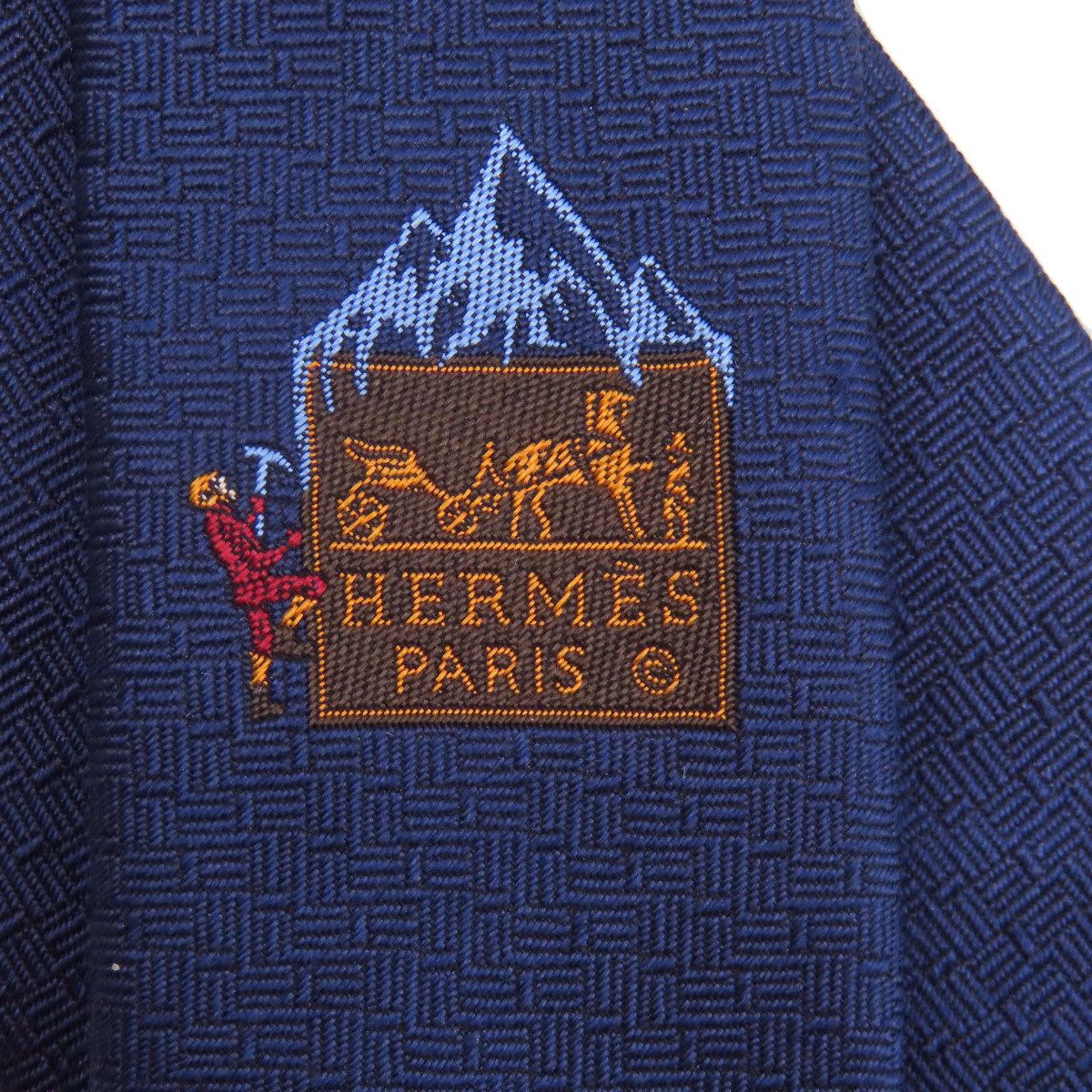 HERMES Dot pattern tie Silk mens [Used]