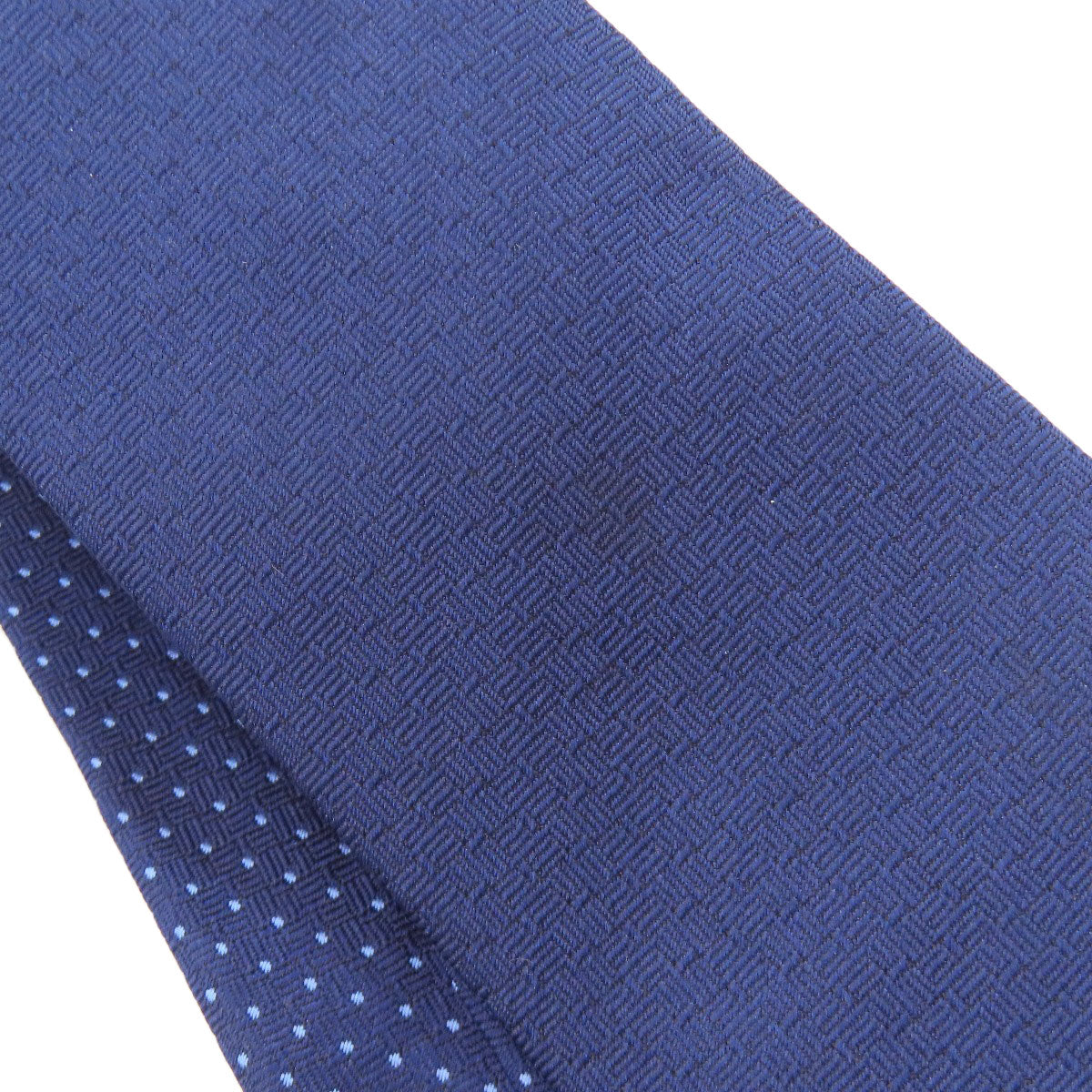 HERMES Dot pattern tie Silk mens [Used]