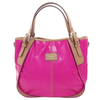 トッズ ロゴ ハンドバッグ PVC レディース 【中古】【TODS】