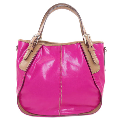 トッズ ロゴ ハンドバッグ PVC レディース 【中古】【TODS】