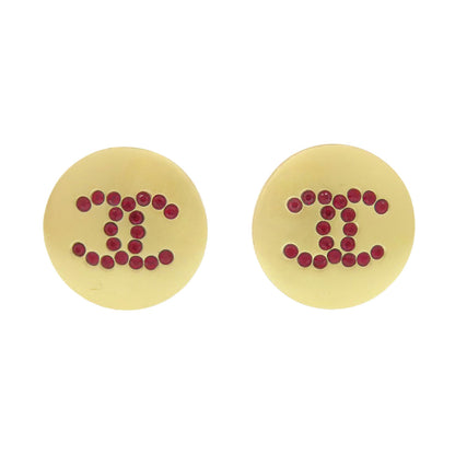 CHANEL COCO Mark rhinestone Earring Metal Ladies [Used]