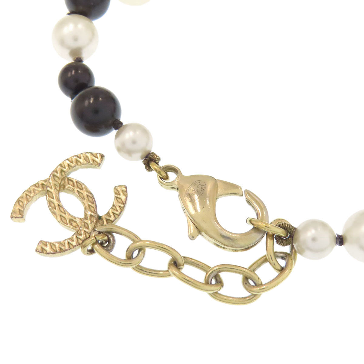 CHANEL Faux Pearl COCO Mark Bracelet Metal Ladies [Used]