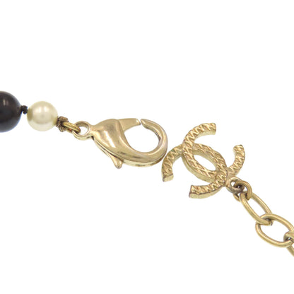 CHANEL Faux Pearl COCO Mark Bracelet Metal Ladies [Used]
