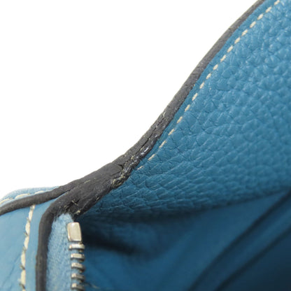 HERMES Lindy 26 Blue Jean Silver Hardware Handbag Taurillon Clemence Ladies [Used]