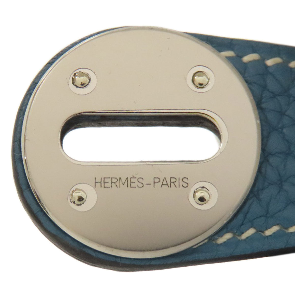 HERMES Lindy 26 Blue Jean Silver Hardware Handbag Taurillon Clemence Ladies [Used]