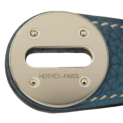 HERMES Lindy 26 Blue Jean Silver Hardware Handbag Taurillon Clemence Ladies [Used]