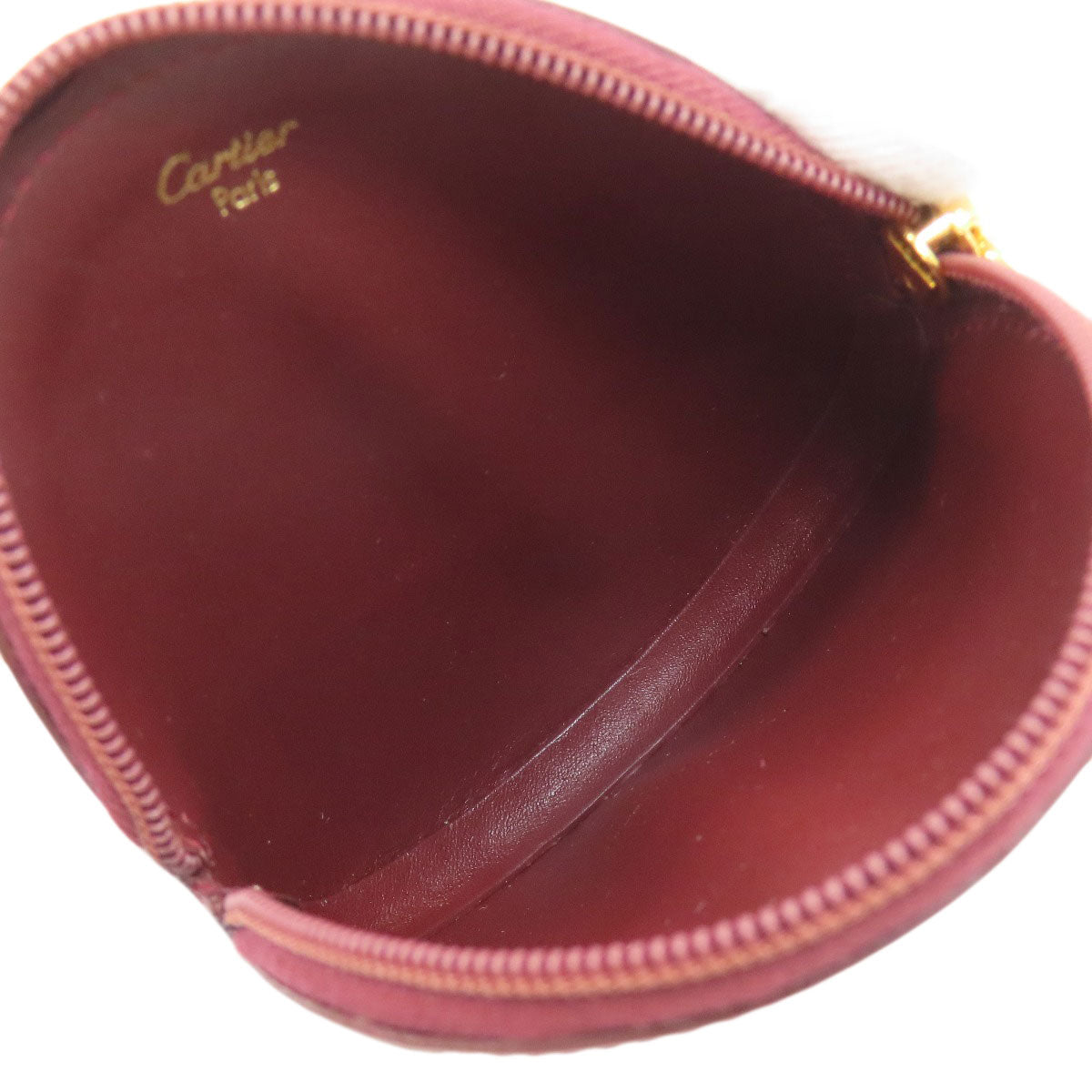 CARTIER Must Line coin purse Leather Ladies [Used]