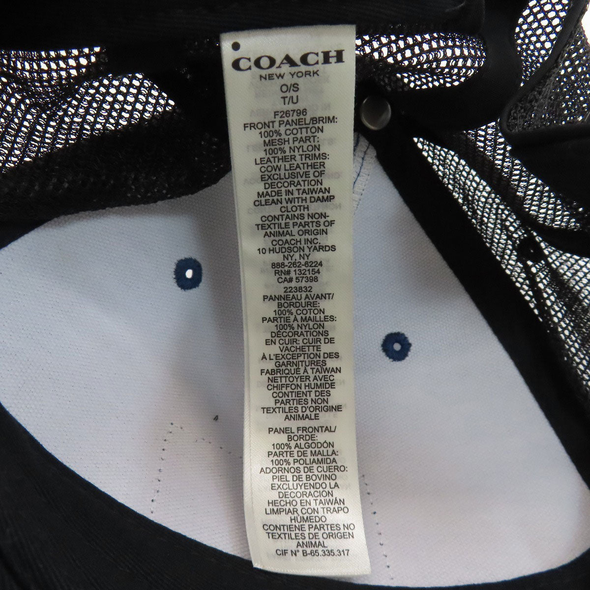COACH Baseball cap hat Cotton NylonLadies [Used]