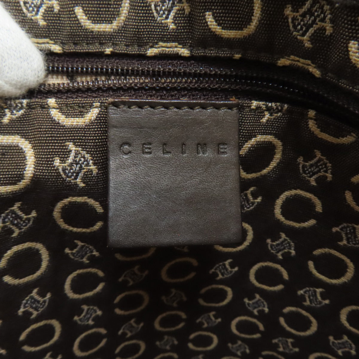 CELINE Mini Boston C Macadam Boston bag Canvas Ladies [Used]