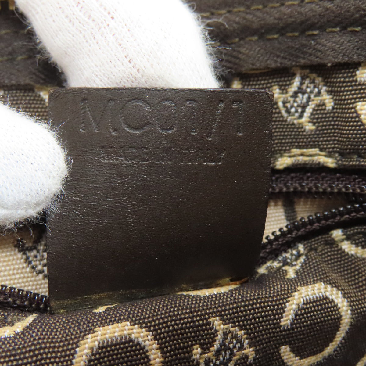 CELINE Mini Boston C Macadam Boston bag Canvas Ladies [Used]