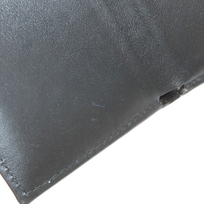Jimmy Choo Logo tri-fold wallet Bifold Wallet with Coin Pocket Leather Ladies [Used]