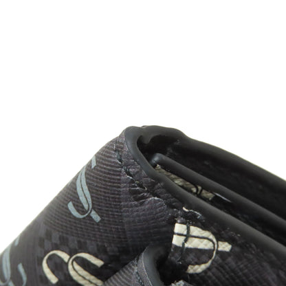 Jimmy Choo Logo tri-fold wallet Bifold Wallet with Coin Pocket Leather Ladies [Used]