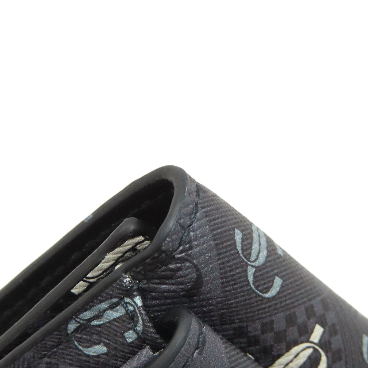Jimmy Choo Logo tri-fold wallet Bifold Wallet with Coin Pocket Leather Ladies [Used]