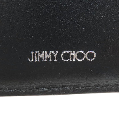 Jimmy Choo Logo tri-fold wallet Bifold Wallet with Coin Pocket Leather Ladies [Used]